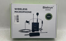 Load image into Gallery viewer, Bietrun WXM07 3 In 1 Black Portable Compact Wireless Microphone Not Tested
