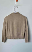 Load image into Gallery viewer, Calvin Klein Womens Khaki Shimmer Open Front Cropped Cardigan Sweater Size M