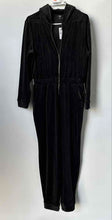 Load image into Gallery viewer, Express Womens Black Long Sleeve Zip Up Hooded One-Piece Jumpsuit Sz M With Tag