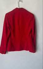 Load image into Gallery viewer, Zara Womens Red Long Sleeve Notch Collar Pockets One-Button Blazer Size 2