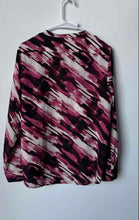 Load image into Gallery viewer, Calvin Klein Womens Multicolor Printed Long Sleeve Button-Up Shirt Size Large