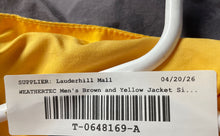Load image into Gallery viewer, Weathertec Mens Brown And Yellow Long Sleeve Windbreaker Jacket Size L