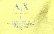 Load image into Gallery viewer, Armani Exchange Womens Yellow Embroidered Logo Long Sleeve Polo Shirt Size Small