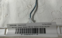 Load image into Gallery viewer, Maison Onado Paris Womens White 5-Pocket Design Button Front Cropped Jeans XL/42