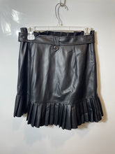 Load image into Gallery viewer, Zara Womens Black Pleated Hem Pockets Belted Mini Skirt Size Small