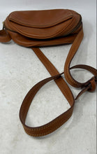 Load image into Gallery viewer, Fossil Womens Brown Leather Inner Pocket Adjustable Strap Crossbody Bag