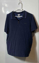 Load image into Gallery viewer, Calvin Klein Mens Blue Short-Sleeve Collared Golf Polo Shirt Size Large