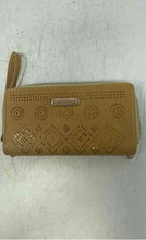Load image into Gallery viewer, Unbranded Womens Beige Faux Leather Laser-Cut Inner Pocket Wristlet Wallet