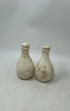 Load image into Gallery viewer, Harry & David Ceramic Embossed Grape And Leaf Designs Oil And Vinegar Cruets Set