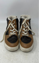 Load image into Gallery viewer, Michael Kors Womens Brown Faux Leather And Fur High Top Sneakers Shoes Size 5