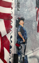 Load image into Gallery viewer, Americana Flags 2001 Firefighter Heroes Stamp First Class Plus Decorative Plate