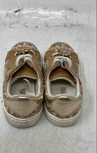 Load image into Gallery viewer, Michael Kors Girls Oak 2 Brown White Monogram Lace-Up Sneaker Shoes Size 6