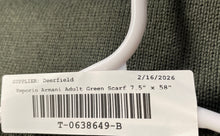 Load image into Gallery viewer, Emporio Armani Adult Green Multifunctional Wrap Rectangle Scarf Size 7.5" x 58"