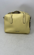Load image into Gallery viewer, Calvin Klein Womens Yellow Leather Double Handle Shoulder Strap Satchel Handbag
