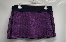 Load image into Gallery viewer, Lululemon Womens Black Purple Pace Rival Skirt II Pocket Athletic Skort Size 10