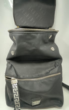 Load image into Gallery viewer, Versace Parfums Unisex Black Adjustable Shoulder Strap Travel Backpack Worn