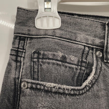 Load image into Gallery viewer, American Eagle Womens Black Cotton Denim High-Rise Distressed Mom Jeans Size 2