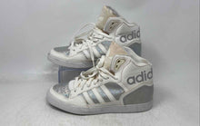 Load image into Gallery viewer, Adidas Womens Extaball White Silver Tone Gliters Leather Sneaker Shoes Size 7
