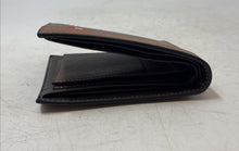 Load image into Gallery viewer, Carrken Mens Black Leather Rectangle Open-Flap Multi-Card Holder Bifold Wallet