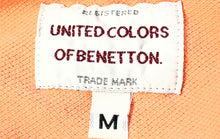 Load image into Gallery viewer, United Colors Of Benetton Mens Orange Spread Collar Short Sleeve Polo Shirt Sz M