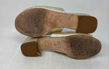 Load image into Gallery viewer, Michele Lopriore Womens Silver Leather Open Toe Slip-On Slide Sandals Size EU 39