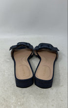 Load image into Gallery viewer, Talbots Womens Viv Blue Shimmer Raffia Open Toe Block Slide Sandals Size 8.5 M