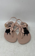 Load image into Gallery viewer, Melissa Womens Pink Alice In Wonderland Bow Buckle Thong Sandals Size 10