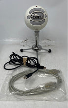 Load image into Gallery viewer, Blue Snowball White Silver Professional USB Microphone w/ Tripod Stand No Tested