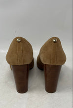Load image into Gallery viewer, Michael Kors Womens Susan Flex Brown Round Toe Slip-On Block Pump Heels Size 7M