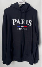 Load image into Gallery viewer, Alam Fashion Mens Black Paris France Long Sleeve Pockets Pullover Hoodie Size XL