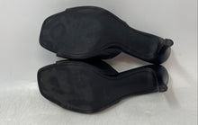 Load image into Gallery viewer, DKNY Womens Bronx Black Leather Slip-On Stiletto Mule Heels Size 7.5 M