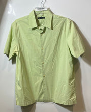 Load image into Gallery viewer, Banana Republic Mens Green Short Sleeve Stretch Collared Button-Up Shirt Size M