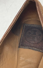 Load image into Gallery viewer, Authentic Tory Burch Womens Brown Leather Ballet Flats Size 6M Worn Stained