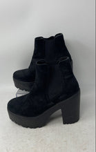 Load image into Gallery viewer, Steve Madden Womens Jada JADA01S1 Black Leather Block Heel Ankle Booties Size 7