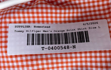 Load image into Gallery viewer, Tommy Hilfiger Mens Orange Printed Short Sleeve Button-Up Shirt Size Large