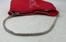 Load image into Gallery viewer, Playboy Womens Red Bunny Rhinestone Carry Strap Shoulder Bag