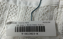 Load image into Gallery viewer, H&M Womens White Short Sleeve Crew Neck Back Zip A-Line Dress Size Small