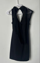 Load image into Gallery viewer, Guess Womens Black Sheer Sleeveless Tie Neck Back-Zip A-Line Dress Size 2 W/ Tag