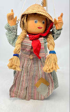 Load image into Gallery viewer, Vintage Tellon Collection Wooden Head Toy String Marionette Girl Doll Puppet