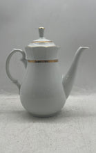 Load image into Gallery viewer, Lot Of 7 Pcs Baum Bros White Porcelain Cups Saucers Pot Crockery Tea Set