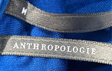 Load image into Gallery viewer, Anthropologie Womens Blue Wide Strap V-Neck Back-Zip Midi Dress Size M With Tag