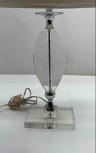 Load image into Gallery viewer, Clear Oval Base Rectangular Crystal Stand Home Lighting Table Glass Lamp