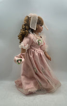 Load image into Gallery viewer, Vintage Curly Hair Brown Eyes Collectible Vinyl Play Doll In Pink Maxi Dress
