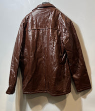 Load image into Gallery viewer, Haband Executive Division Mens Brown Genuine Leather Full-Zip Jacket Size L