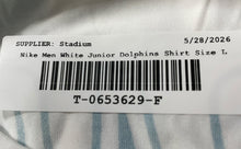 Load image into Gallery viewer, Nike Mens Dri-Fit White Junior Miami Dolphins Short Sleeve Pullover T-Shirt Sz L