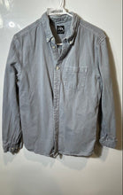 Load image into Gallery viewer, Zara Mens Gray Long Sleeve Pockets Collared Button-Up Shirt Size Medium