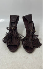 Load image into Gallery viewer, BCBGMaxazria Womens Brown Leather High Stiletto Strappy Heels Size 7.5B