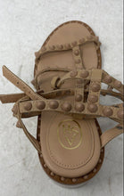 Load image into Gallery viewer, Ash Womens Jen Bis Nude Brown Leather Studded Block Heel Strappy Sandals Size 6