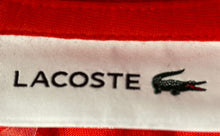Load image into Gallery viewer, Lacoste Mens Red Cotton Short Sleeve V-Neck Regular Fit Pullover T-Shirt Size L