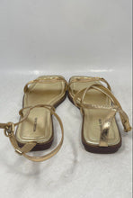Load image into Gallery viewer, Michael Kors Womens Lena Yellow Gold Tone Open Toe Strappy Sandals Size 8.5M
